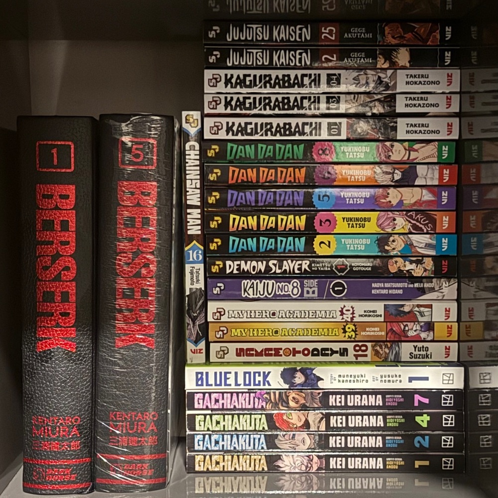 My hero, Sakamoto, Gachiakuta, and Kagurabachi volumes
